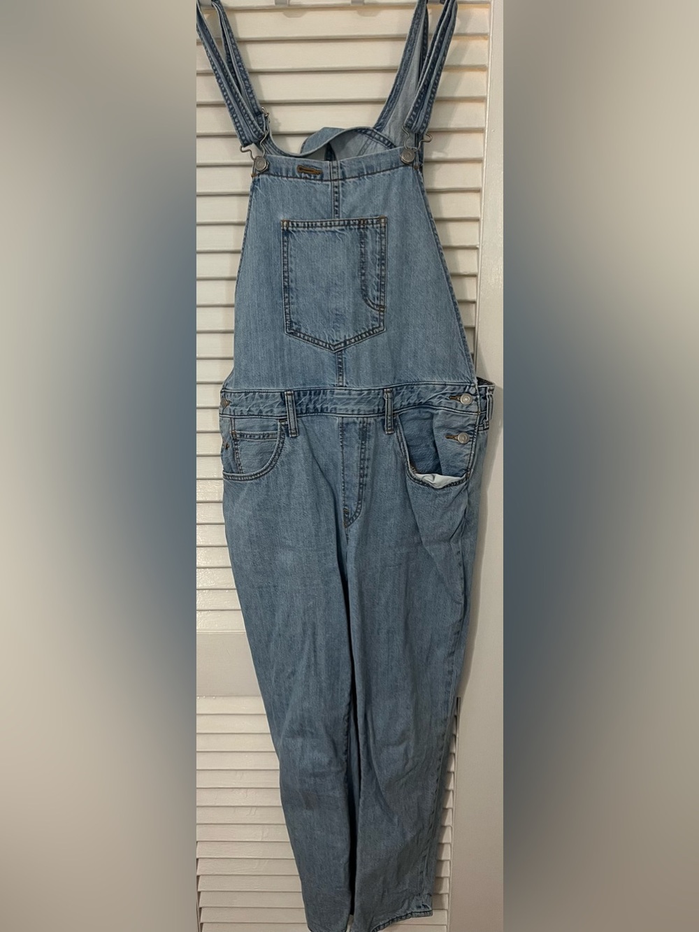 Levi's Light Blue Denim Overalls with Leather Patch